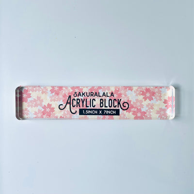 Sakuralala Acrylic Stamp Block - 1.5 x 7 inch