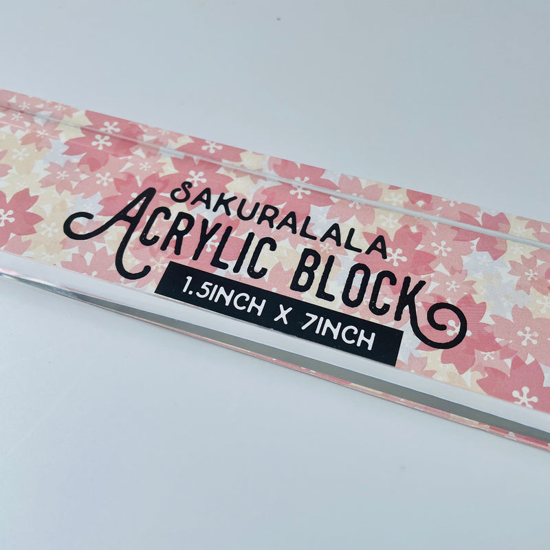 Sakuralala Acrylic Stamp Block - 1.5 x 7 inch