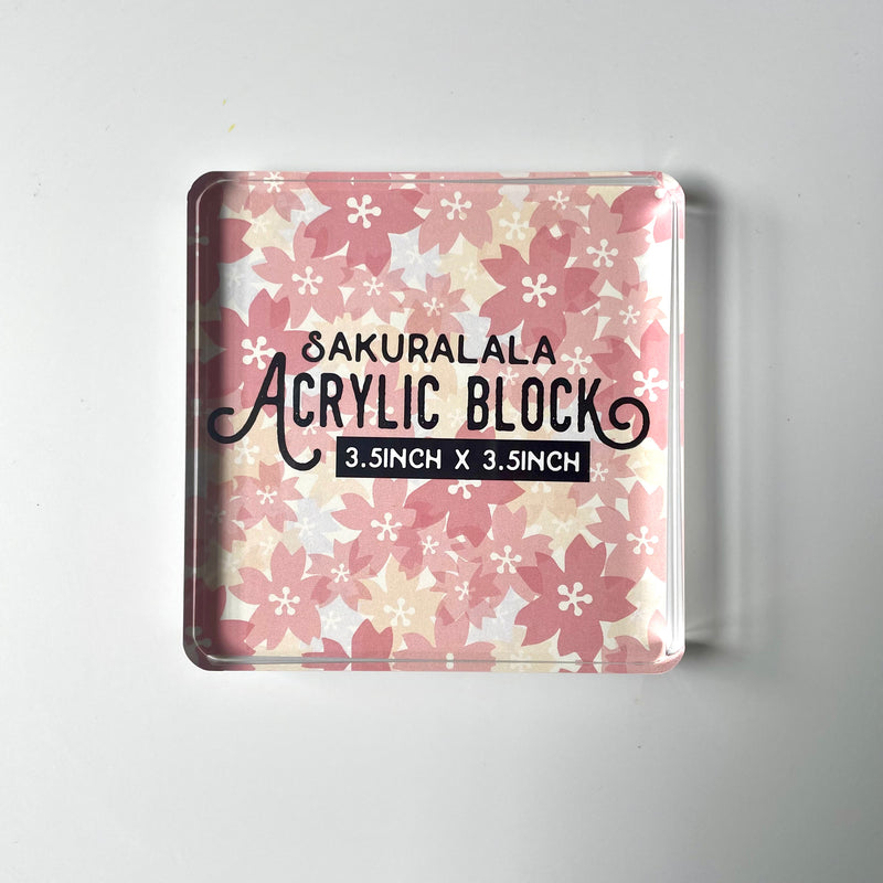 Sakuralala Acrylic Stamp Block - 3.5 X 3.5 inch
