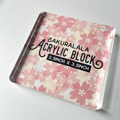 Sakuralala Acrylic Stamp Block - 3.5 X 3.5 inch