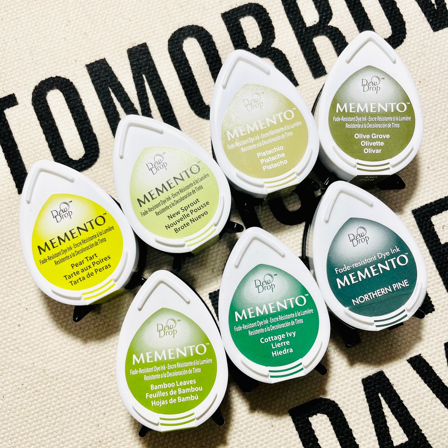 Tsukineko Memento Dew Drop Ink Pad - Green Series