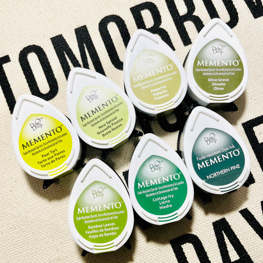 Tsukineko Memento Dew Drop Ink Pad - Green Series