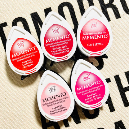 Tsukineko Memento Dew Drop Ink Pad - Pink and Red Series