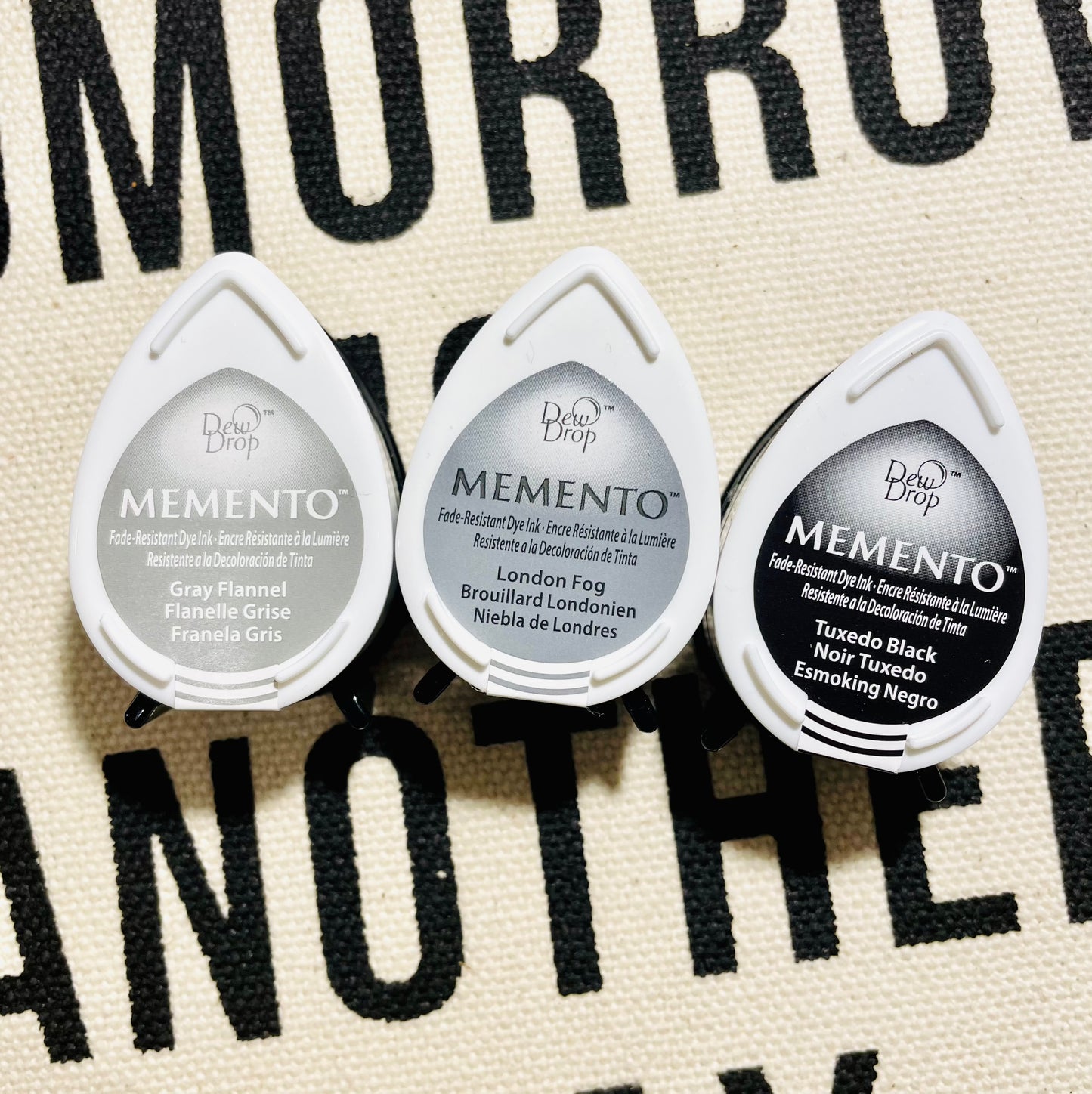 Tsukineko Memento Dew Drop Ink Pad - Grey and Black Series