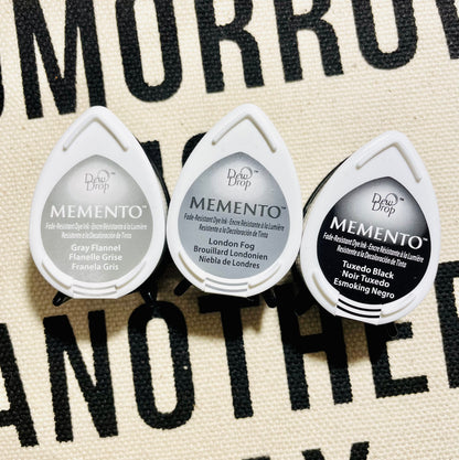 Tsukineko Memento Dew Drop Ink Pad - Grey and Black Series