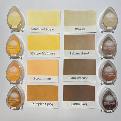 Tsukineko VersaMagic Dew Drop Ink Pads - Yellow, Orange & Brown Series