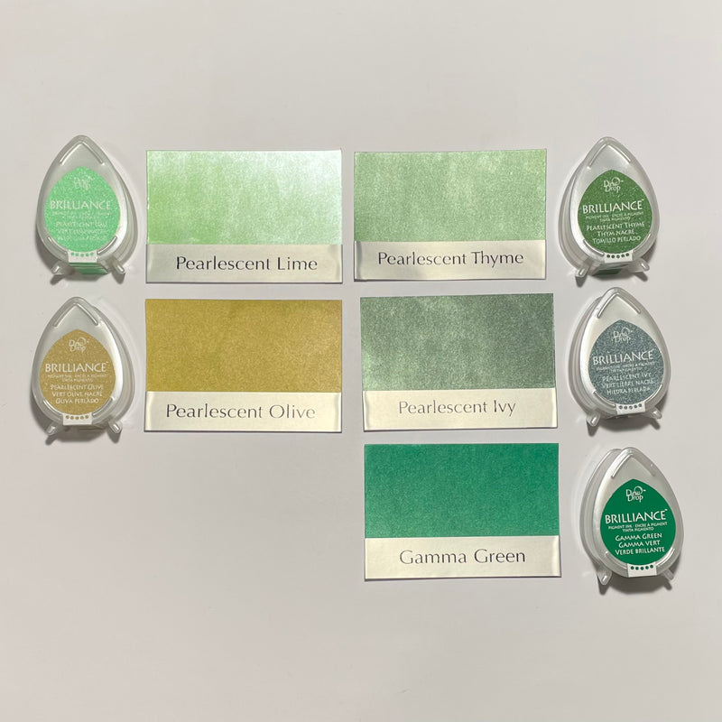 Tsukineko Brilliance Dew Drop Ink Pad - Green Series