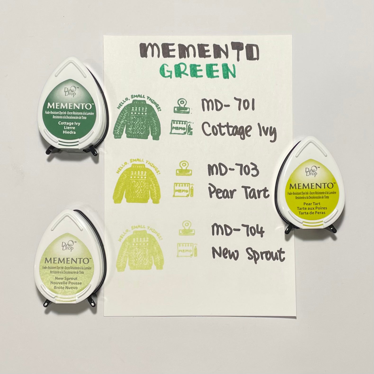 Tsukineko Memento Refill Nachfülltinte – 15 Ml, Cottage Ivy (Grün), Für Stempelkissen