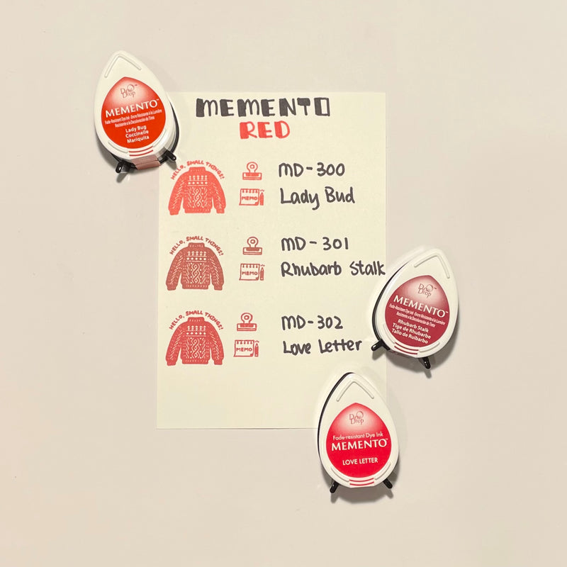 Tsukineko Memento Dew Drop Ink Pad - Pink and Red Series