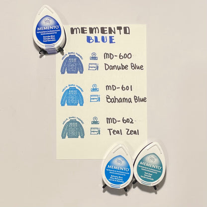 Tsukineko Memento Dew Drop Ink Pad - Blue Series