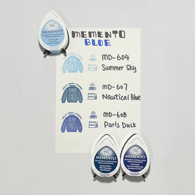 Tsukineko Memento Dew Drop Ink Pad - Blue Series