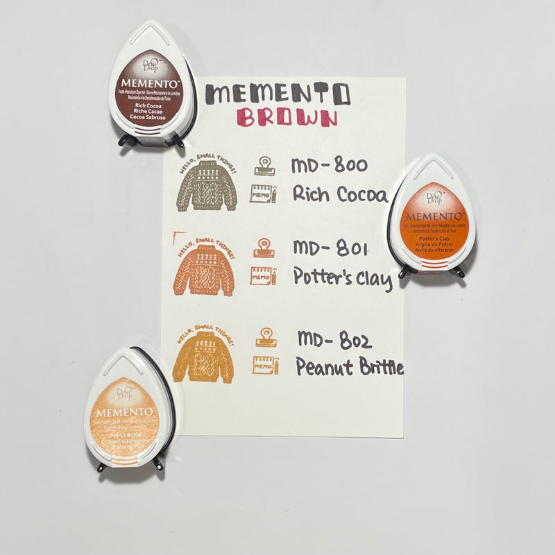 Tsukineko Memento Dew Drop Ink Pad - Brown Series