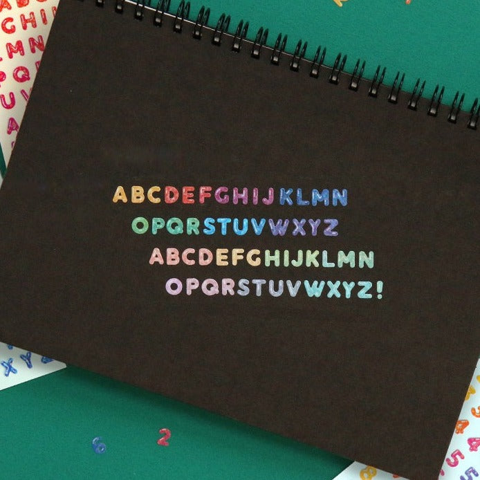 Iconic Jelly Alphabet & Number Stickers