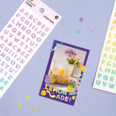 Iconic Jelly Alphabet & Number Stickers