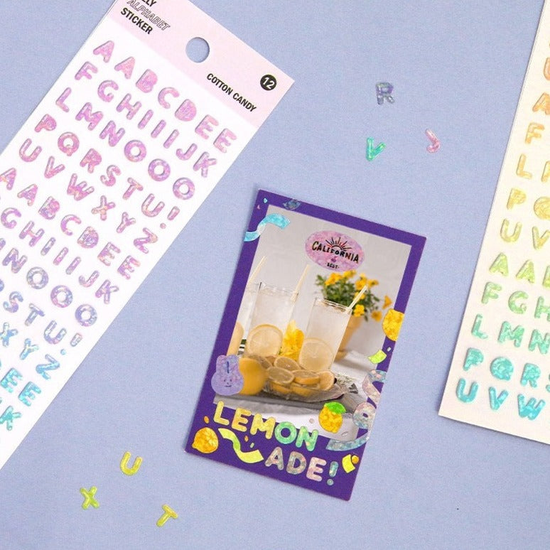 Jelly Alphabet Number Sticker