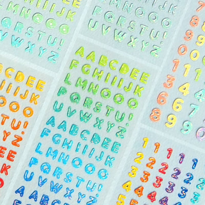 Iconic Jelly Alphabet & Number Stickers
