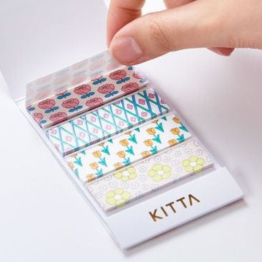 King Jim Hitotoki KITTA Basic Washi Tape with UV Silk - Retro