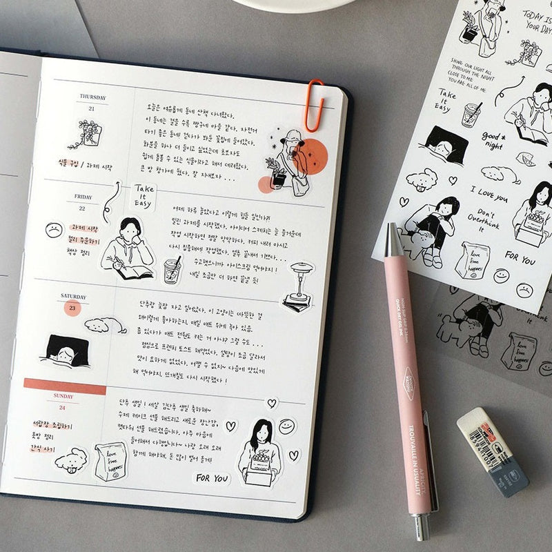 Iconic Line Drawing Stickers