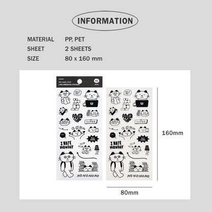 Iconic Line Drawing Stickers