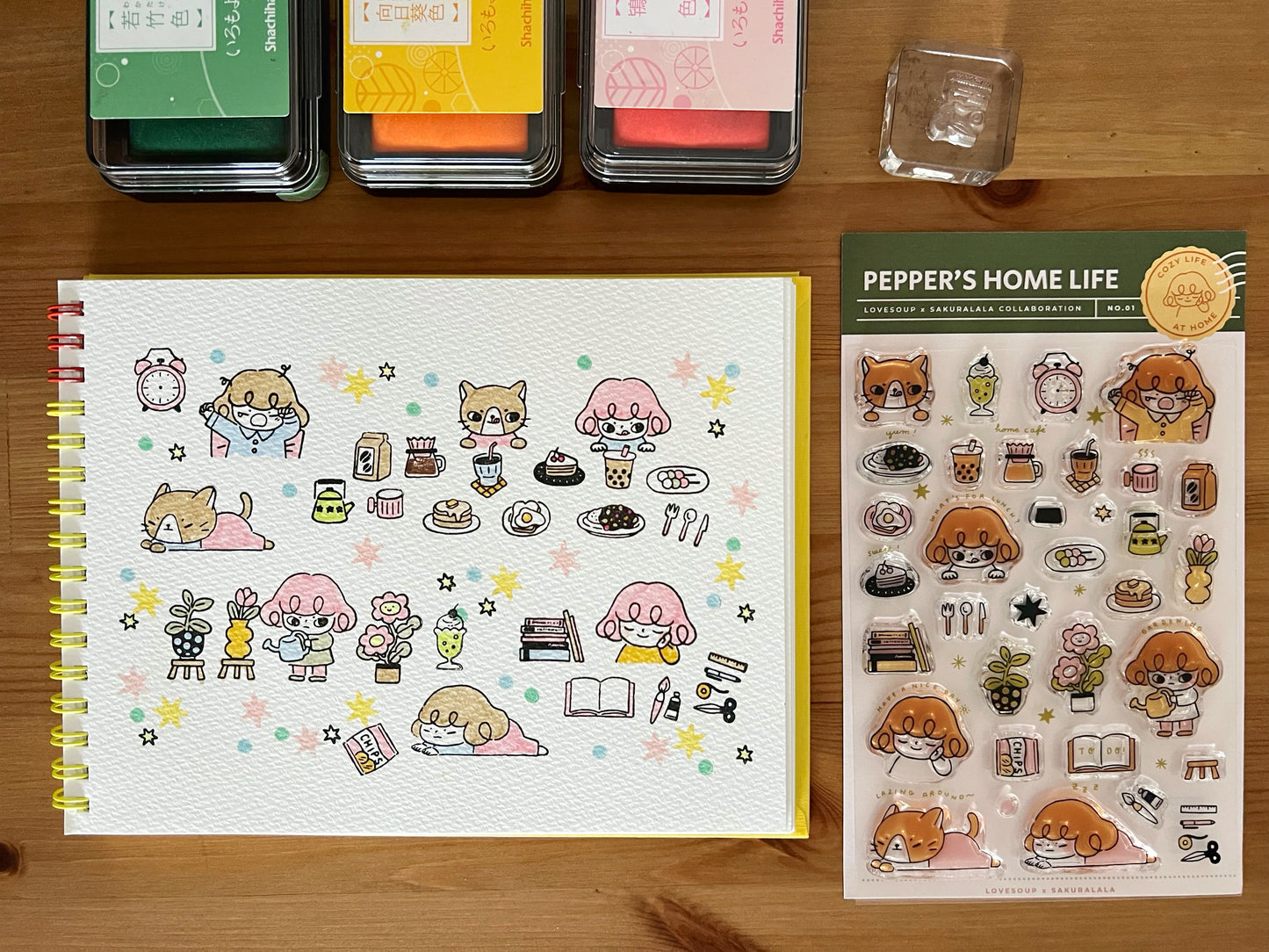 Sakuralala x Lovesoup Clear Stamps - Pepper's Home Life