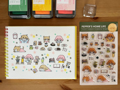 Sakuralala x Lovesoup Clear Stamps - Pepper's Home Life