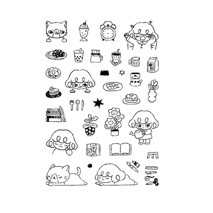 Sakuralala x Lovesoup Clear Stamps - Pepper's Home Life