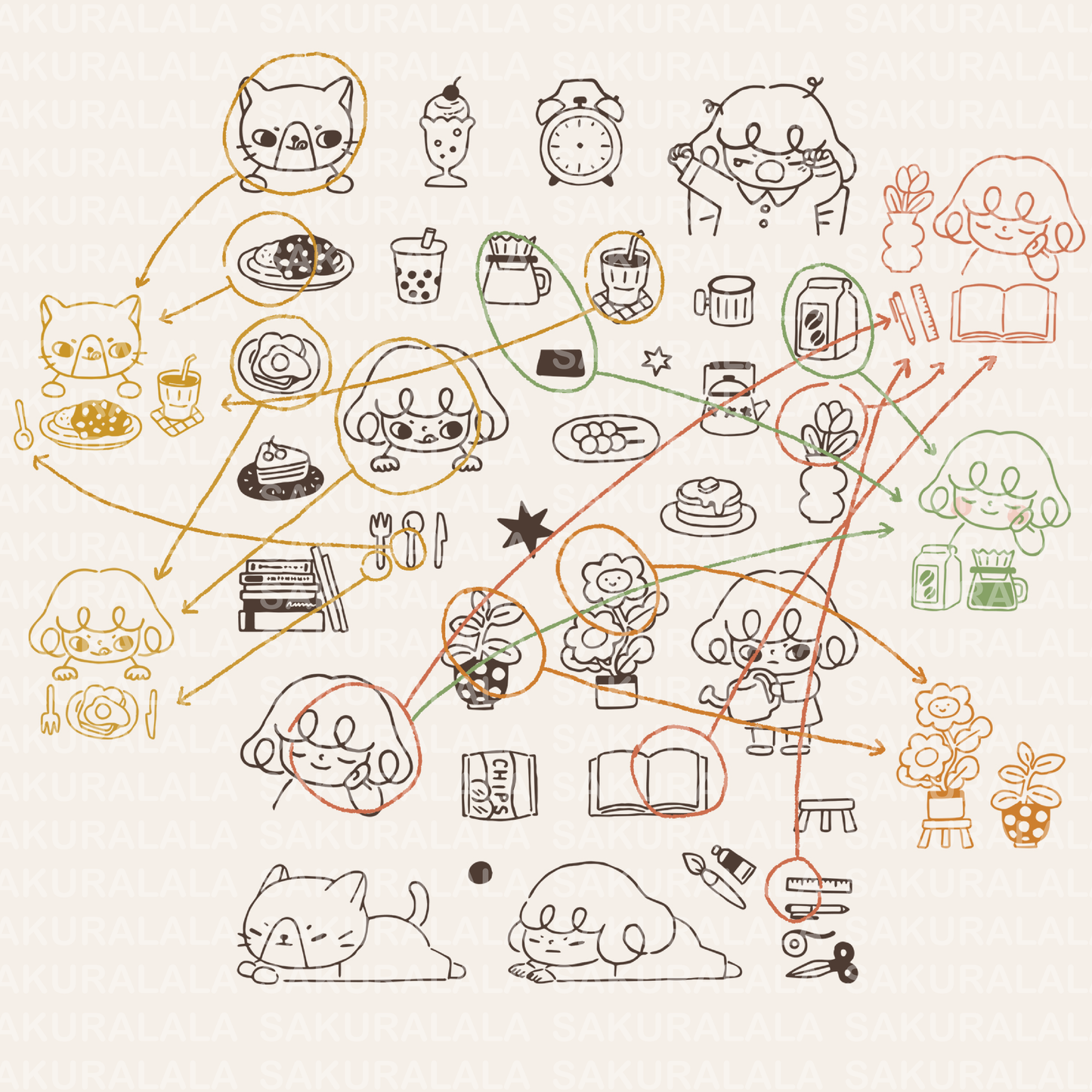 Sakuralala x Lovesoup Clear Stamps - Pepper's Home Life