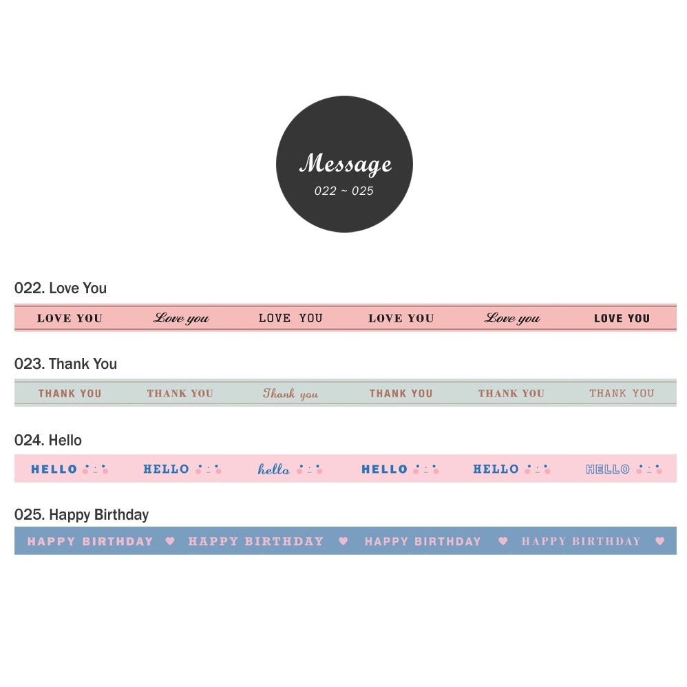 Iconic Message Masking Tapes