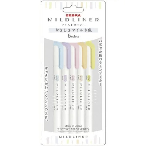 Zebra MILDLINER Double Ended Highlighter Set - Gentle