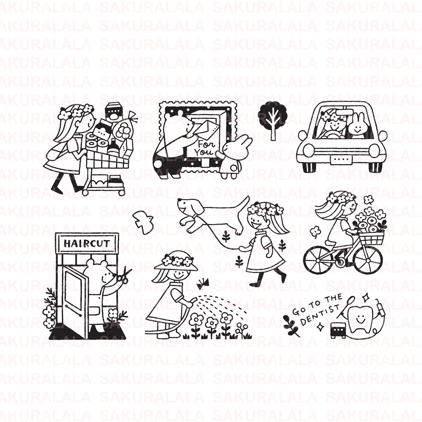 Sakuralala x Igloo*Dining* 365™ Clear Stamps - My Day 2
