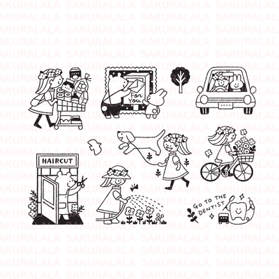 Sakuralala x Igloo*Dining* 365™ Clear Stamps - My Day 2