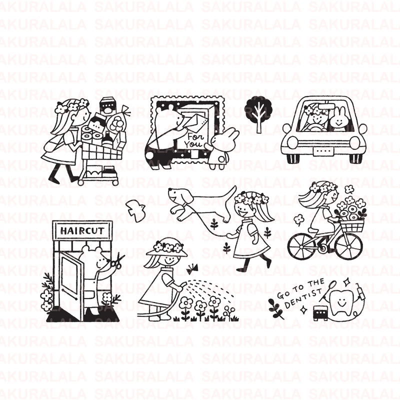 Sakuralala x Igloo*Dining* 365™ Clear Stamps - My Day 2