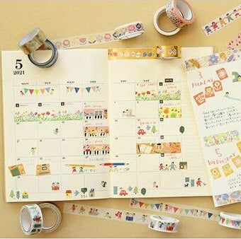 Furukawa Paper Works My Life Collection Washi Tape - Dogs & Shoes