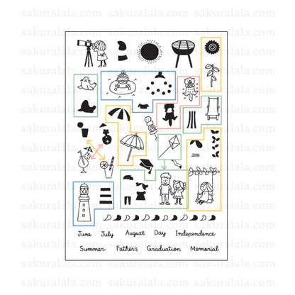 Sakuralala x Igloo*Dining* 365™ Clear Stamps - Natsu
