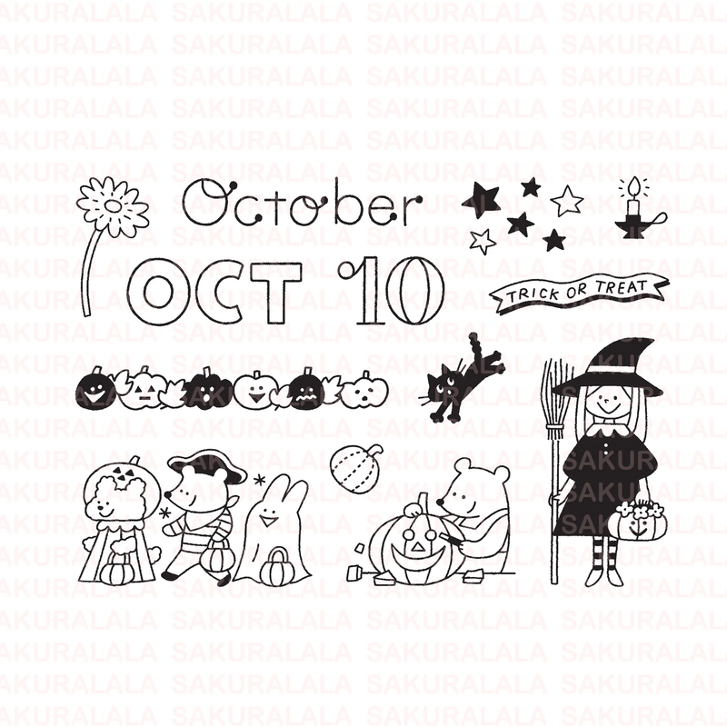 Sakuralala x Igloo*Dining* 365™ Clear Stamps - October