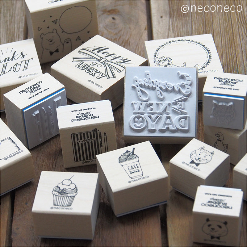 Kodomo No Kao x Neconeco Rubber Stamp - Panda