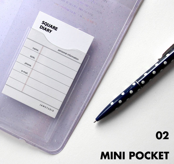 Jam Studio A6 Wide Square Diary PVC Cover