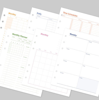 Jam Studio A6 Wide Planner Refill - 01 Monthly Green