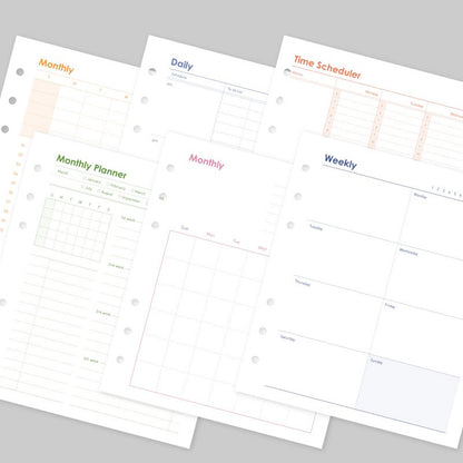 Jam Studio A6 Wide Planner Refill - 06 Time Scheduler