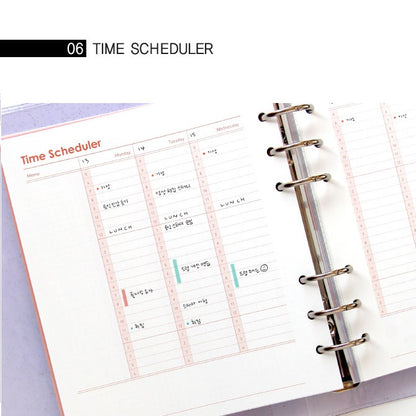 Jam Studio A6 Wide Planner Refill - 06 Time Scheduler
