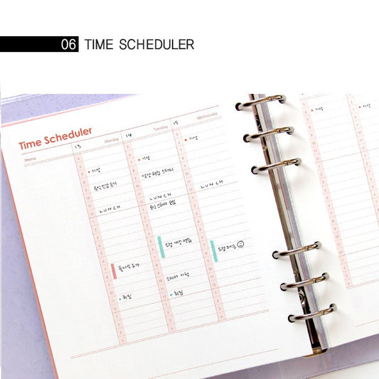 Jam Studio A6 Wide Planner Refill - 06 Time Scheduler