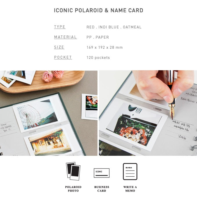 Iconic Album De Polaroid Instax Polaroid Name Card Album