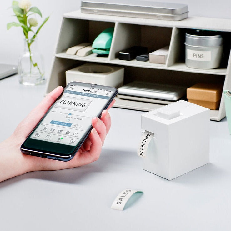King Jim TEPRA Lite Smartphone Label Printer (LR30GS - White)