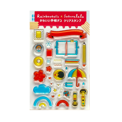 Sakuralala x Rainbowholic Clear Stamps - Kawaii Journaling