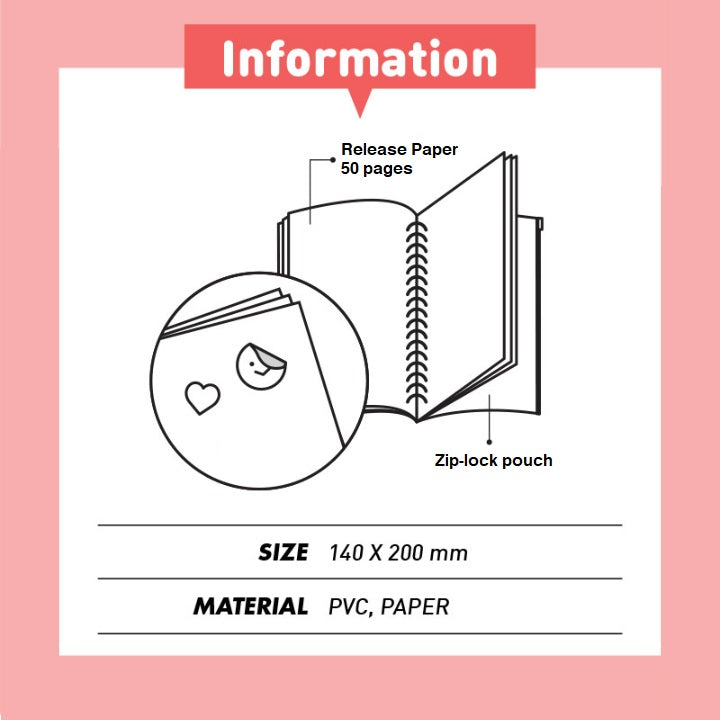 Jam Studio Release Sticker Book - Strawberry
