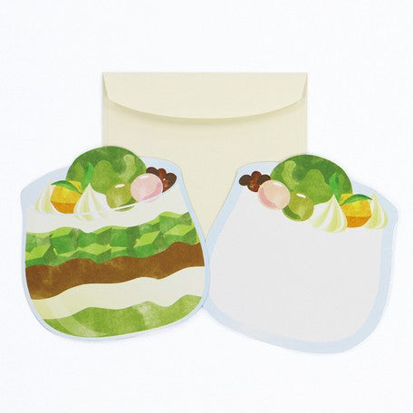 Kamiiso Sansyo Sweets Card - Matcha Parfait