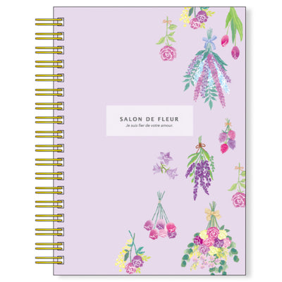 Mind Wave Salon De Fleur Ruled Notebook - Purple
