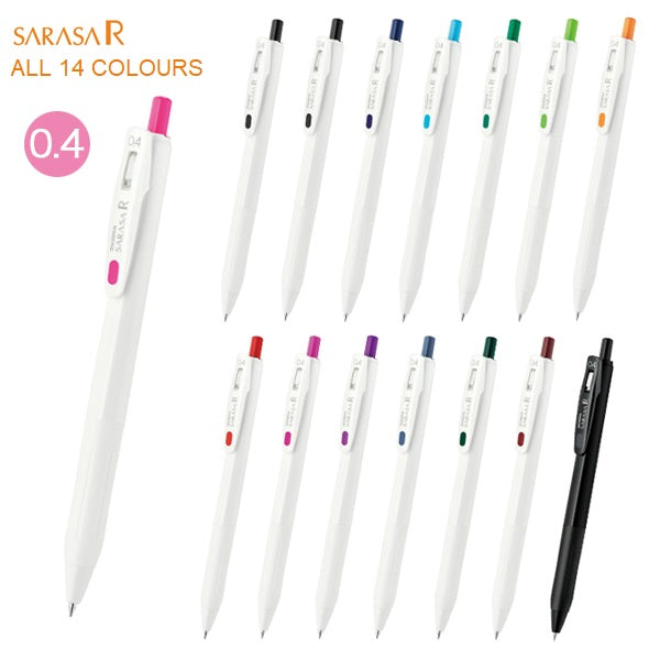 Zebra SARASA-R Gel Ink Rollerball Pen 0.4mm