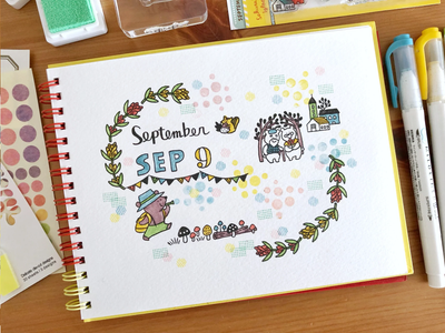 Sakuralala x Igloo*Dining* 365™ Clear Stamps - September