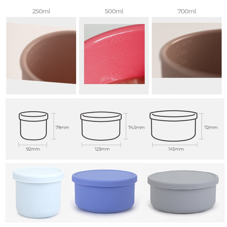 Dailylike Bonbon Silicone Bowl with Lid 250ml